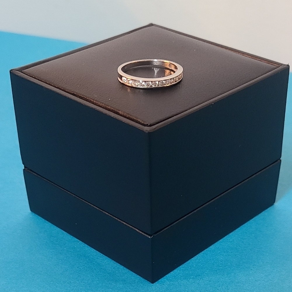 K18WG Half Eternity Diamond Ring